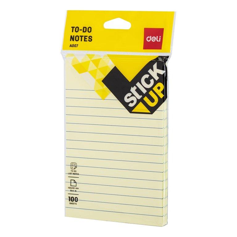 Deli Sticky 6X4 Yellow A007